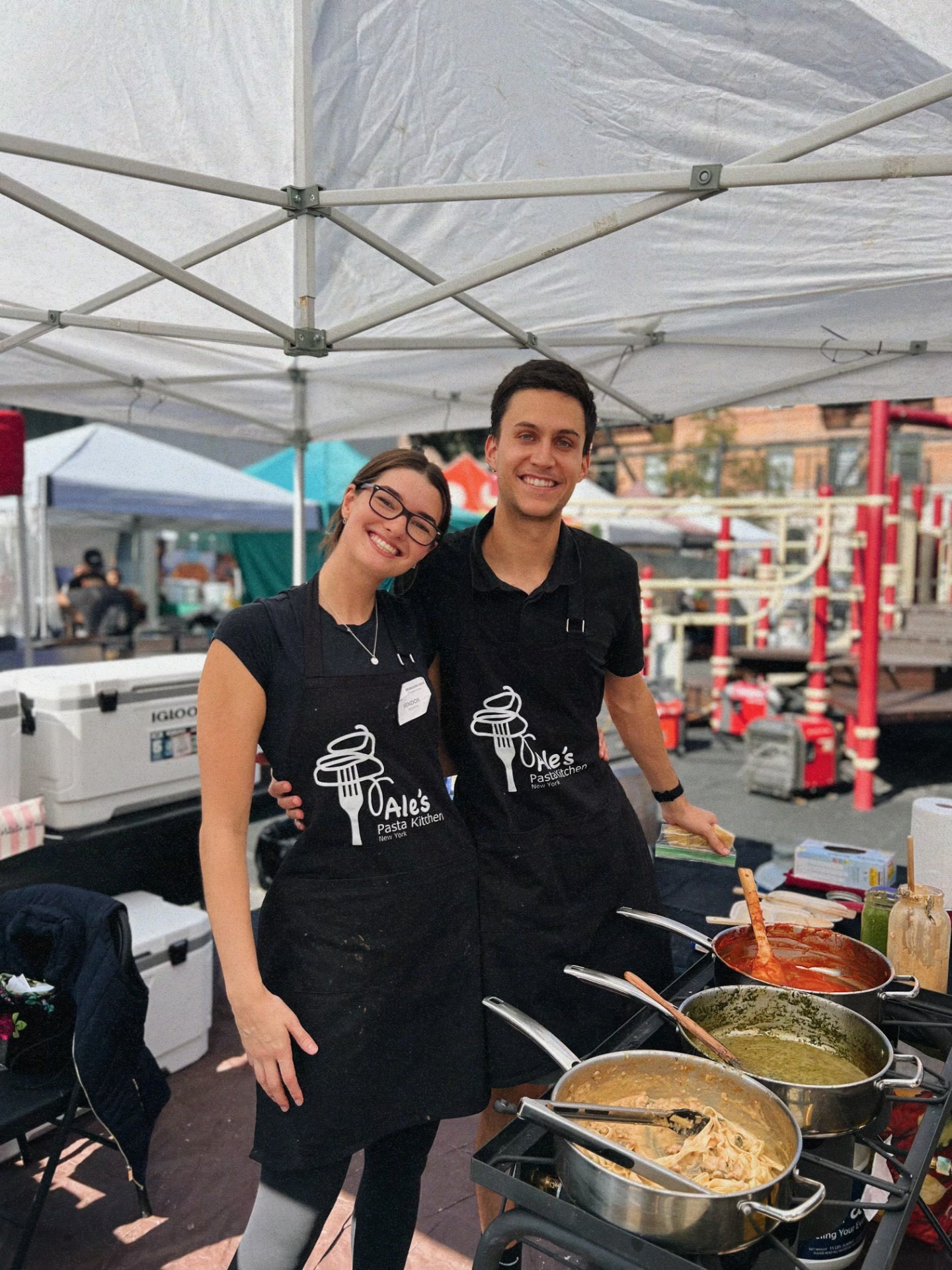 Claudio and Alessia at Ale's Pasta Kitchen